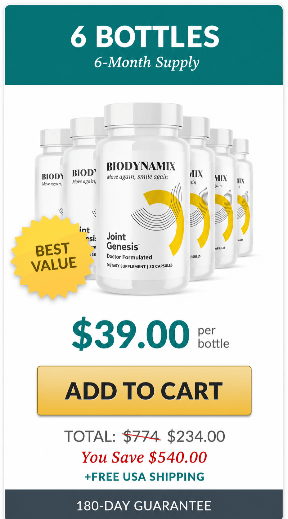 Joint Genesis 6 bottle
